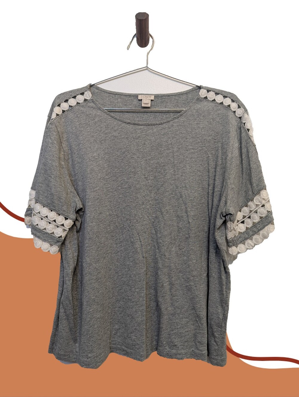 J. Crew Embroidered T-shirt Blouse